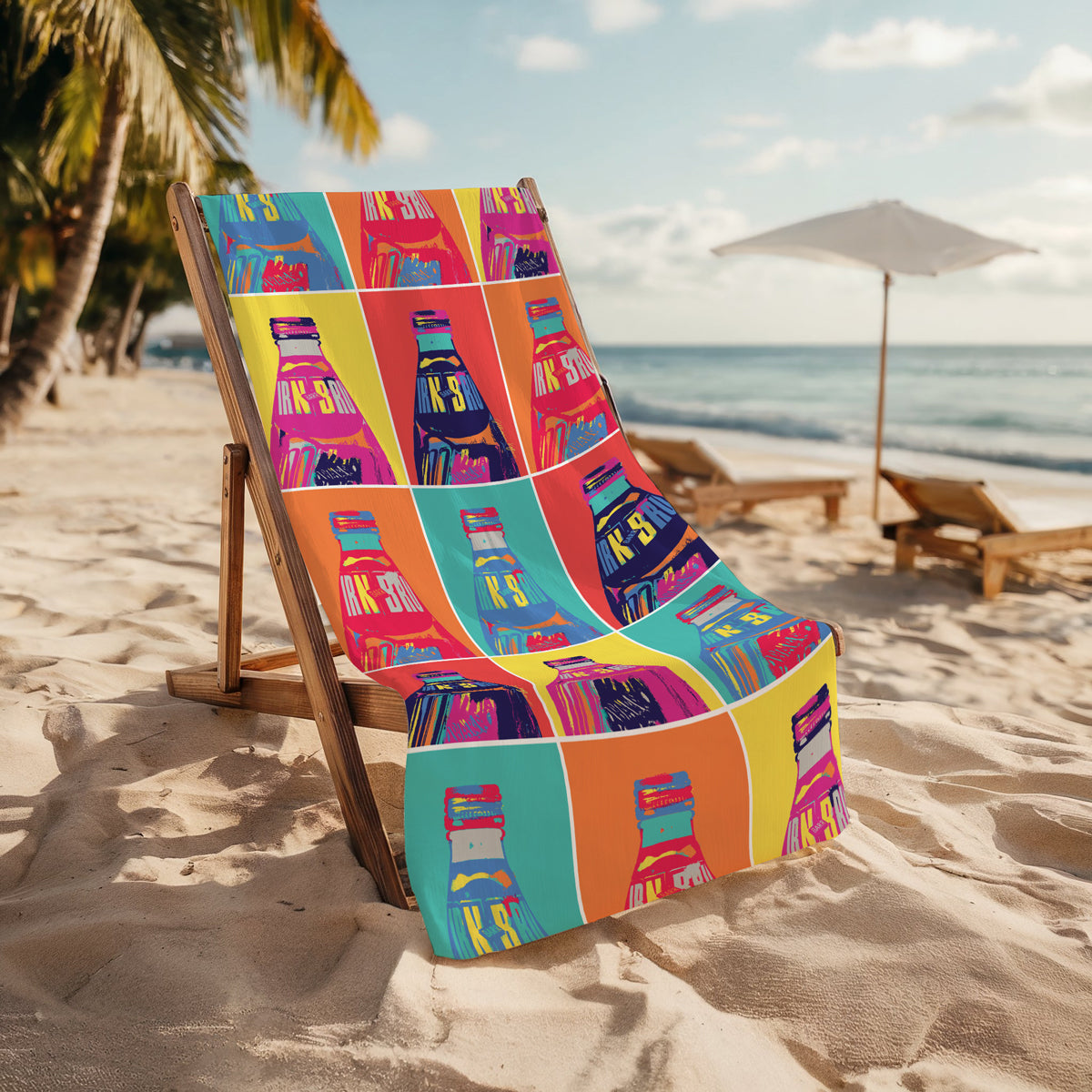 IRN-BRU Pop Repeat Beach Towel