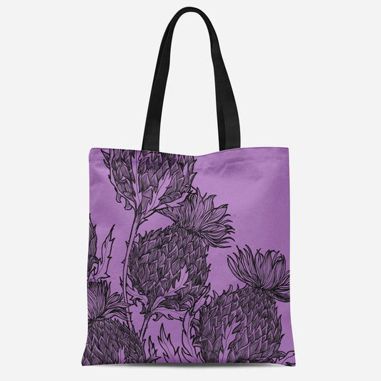 Black Thistle Heavyweight Tote - lilac