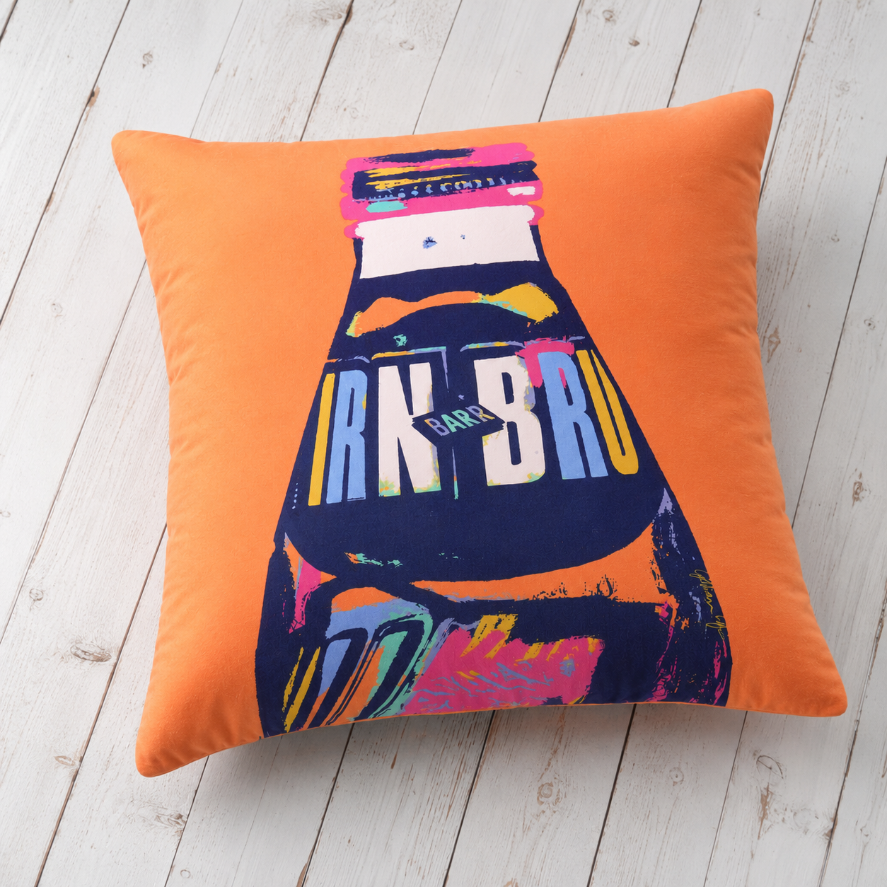 IRN-BRU Big Bottle Cushion