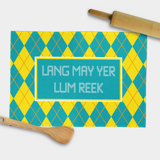 Lang May Yer Lum Reek Tea Towel