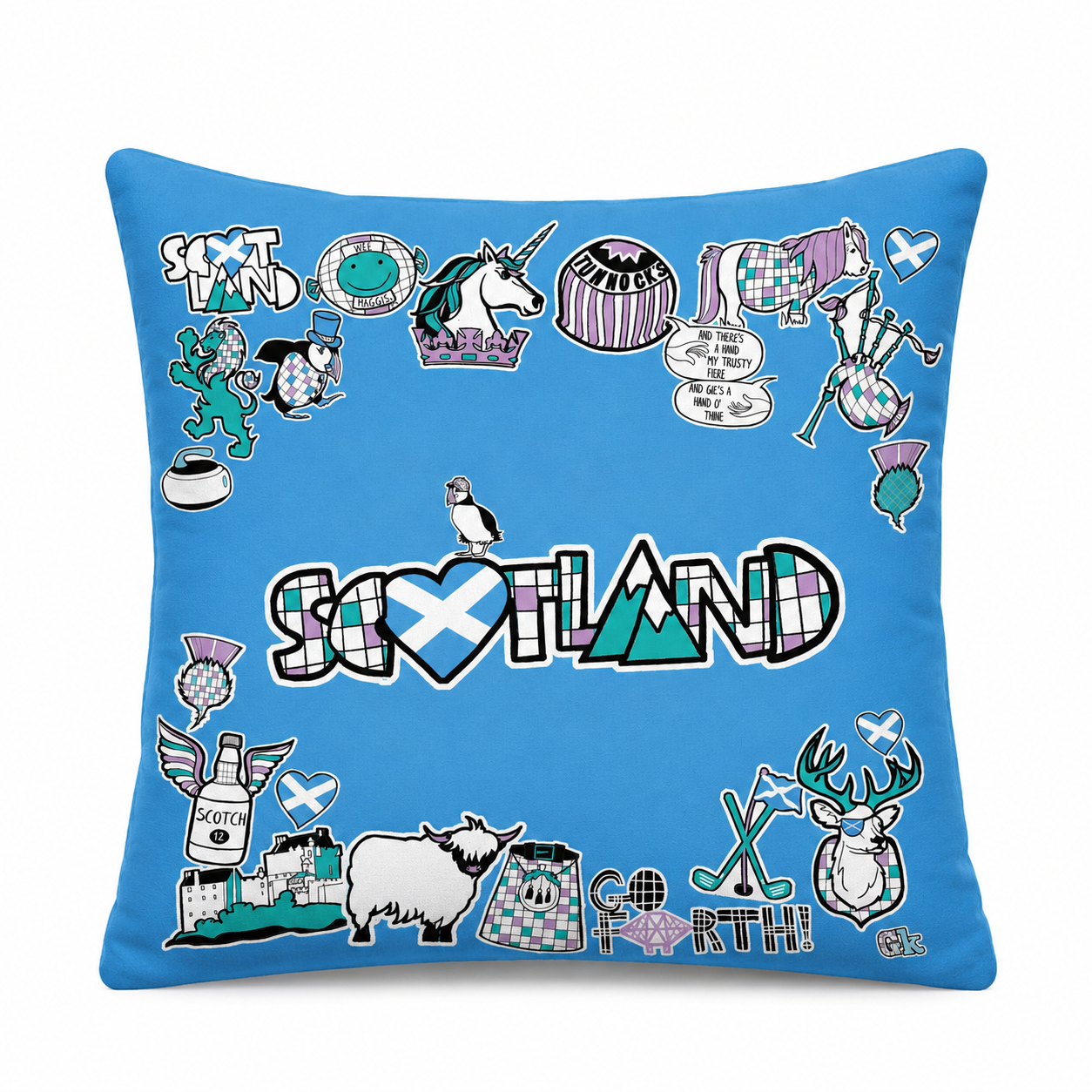 Stuck On Scotland Square Cushion