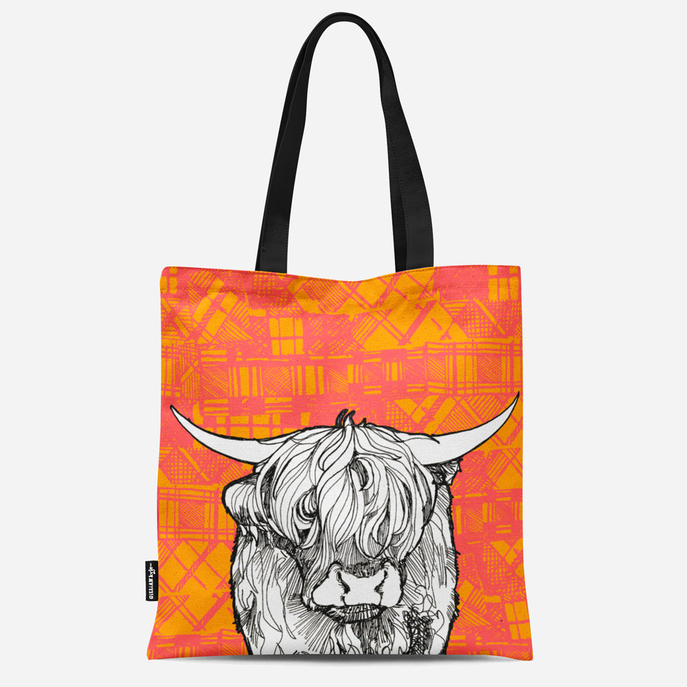 Tartan Cow Heavyweight Tote