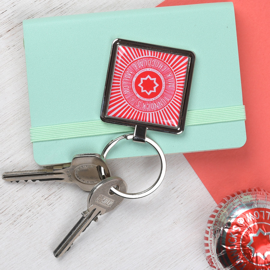 Tunnock's Tea Cake Metal Keyring Souvenir by Gillian Kyle GILLIAN KYLE