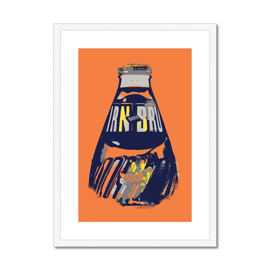 IRN-BRU Abstract Bottle Framed & Mounted Print