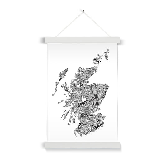 Mapped Out Monochrome Fine Art Print with Hanger