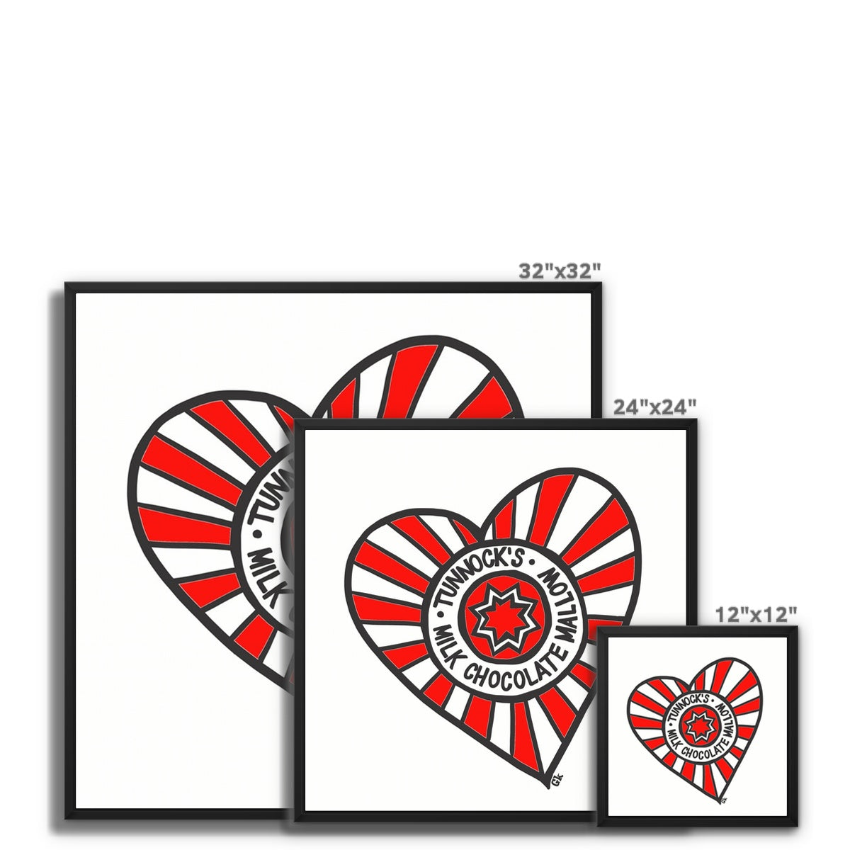 I Heart Tunnock's Framed Canvas