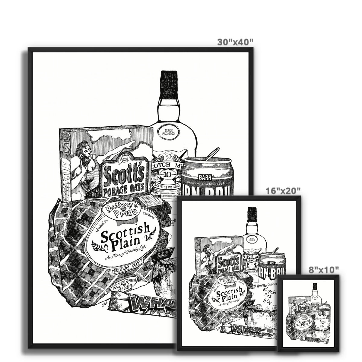 Scottish Breakfast Framed Canvas