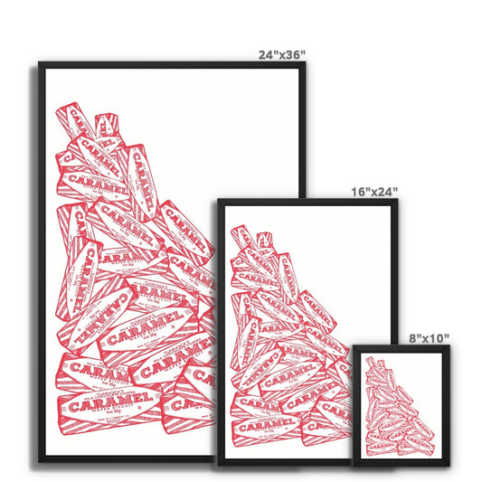 Caramel Cascade Framed Canvas