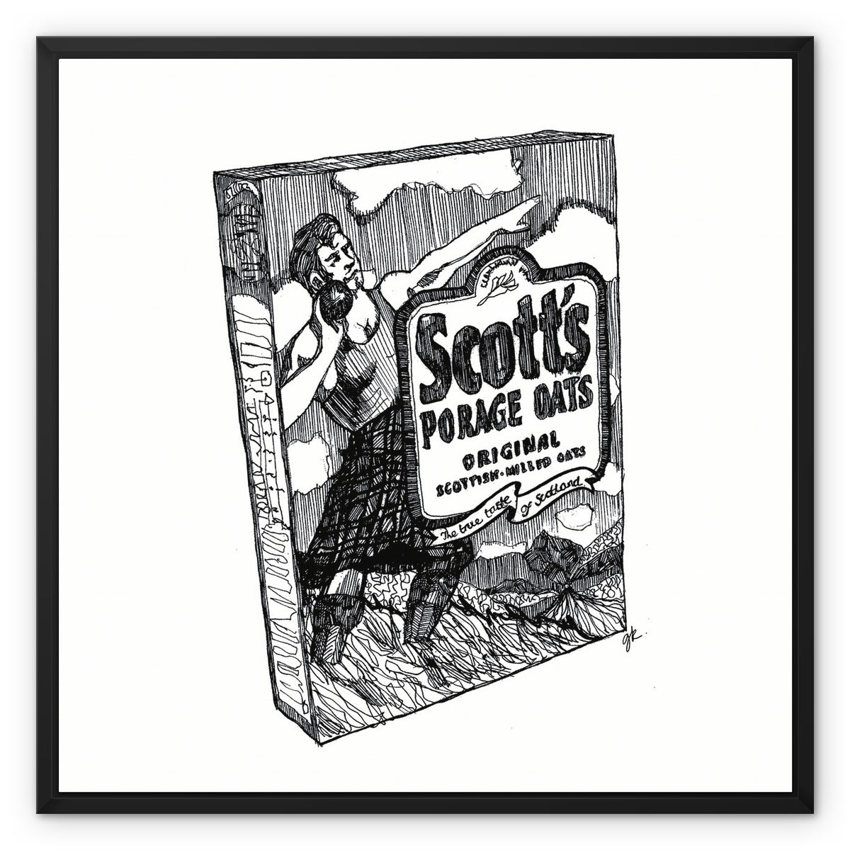 Porridge Framed Canvas