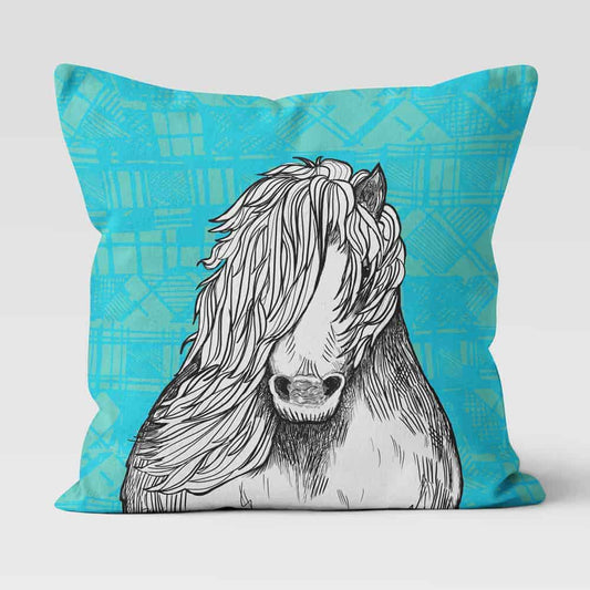 tartan-animals-pony-cushion-gilliankyle