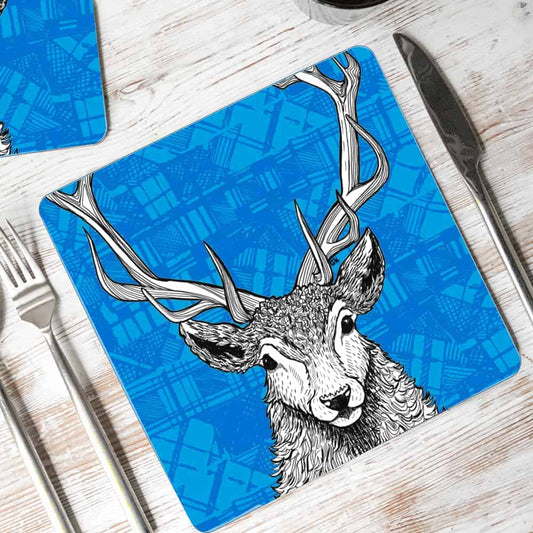 tartan-animals-stag-placemats-gilliankyle