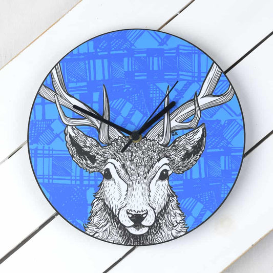 tartan-stag-clock-gilliankyle