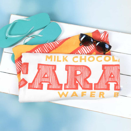 tunnocks-caramel-wafer-scottish-beach-towel-gillian-kyle-2