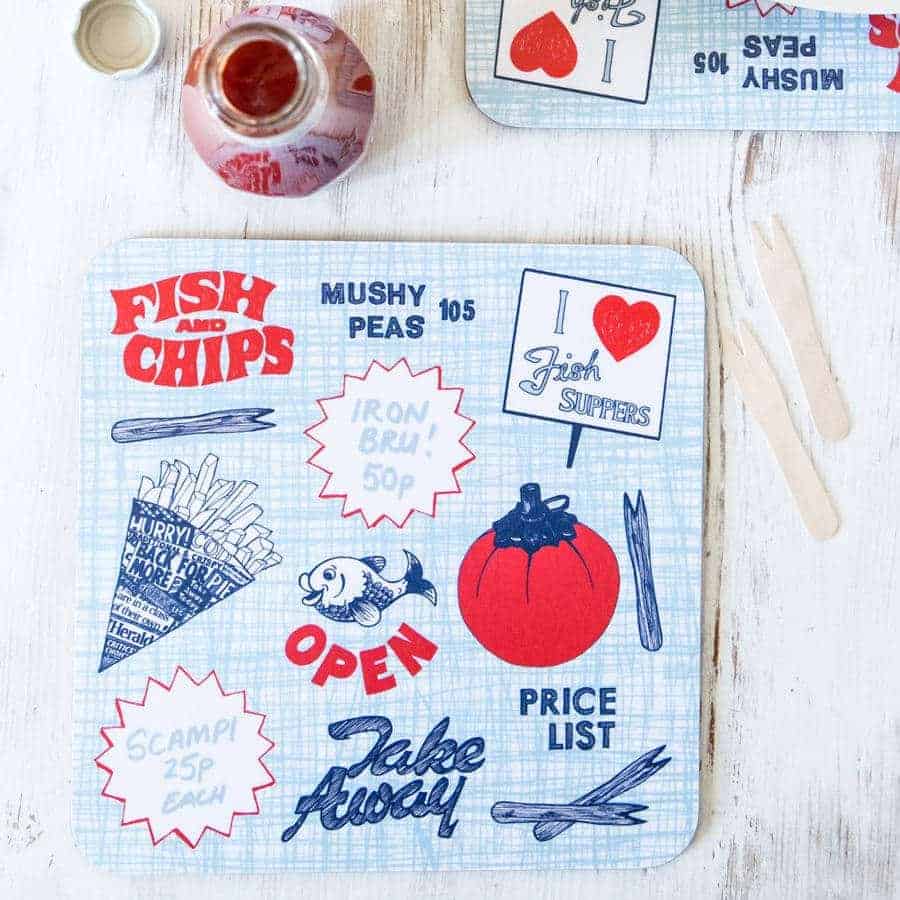 New from Gillian Kyle - Fish & Chips Placemats