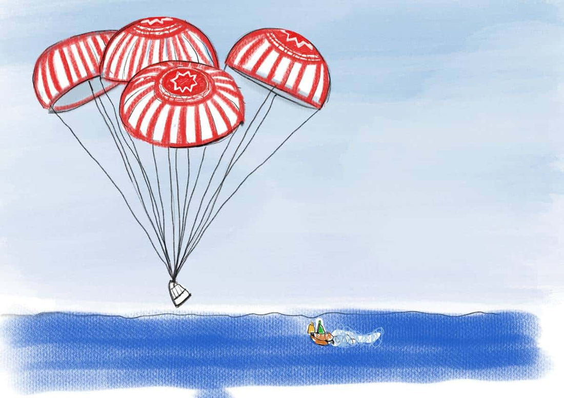 Tunnock's Tea Cake wrappers guide SpaceX Dragon safely home