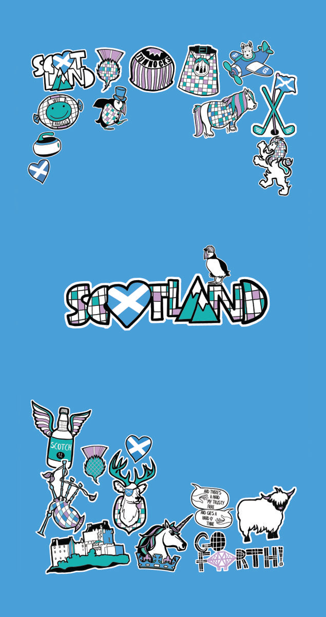 Scotland Stickers Blue