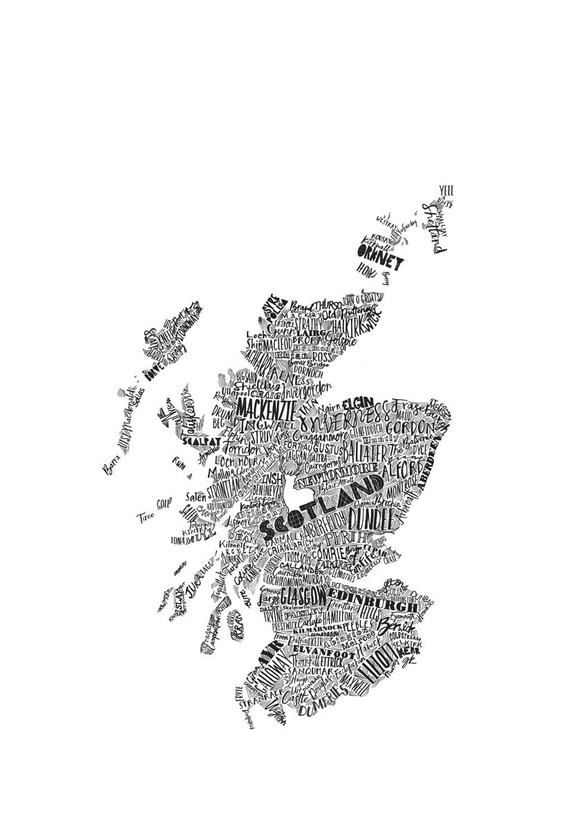 Mapped Out Monochrome