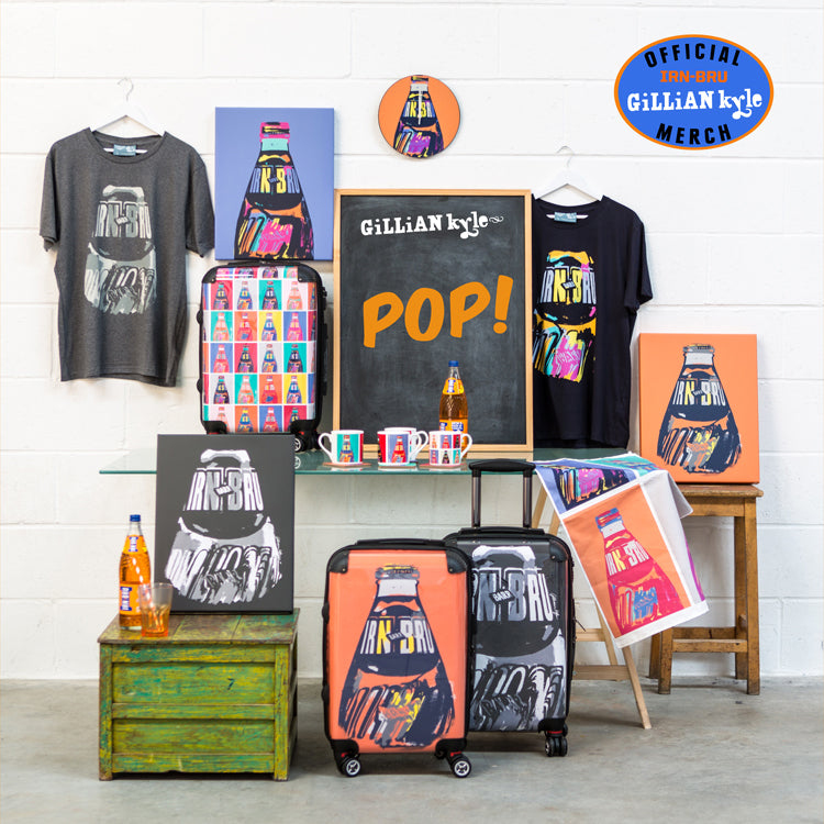 IRN-BRU POP! Big Bottle Suitcase - orange