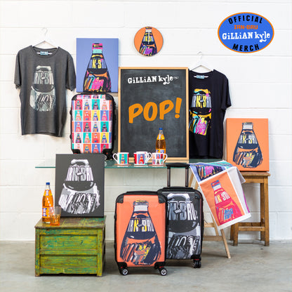 IRN-BRU POP! Big Bottle Suitcase - orange