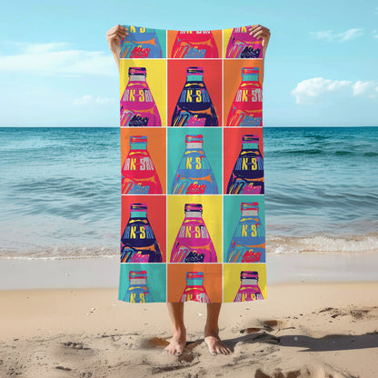 IRN-BRU Pop! Repeat Beach Towel