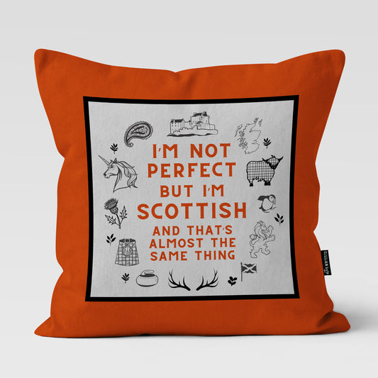 Perfectly Scottish Cushion - orange