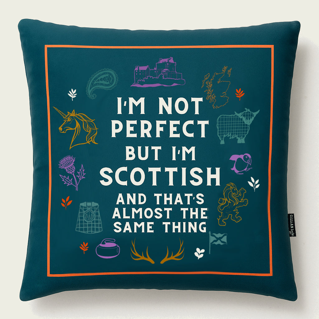 Perfectly Scottish Cushion - teal