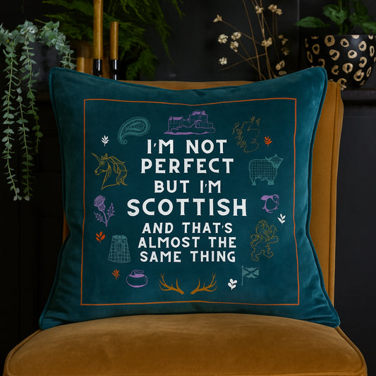 Perfectly Scottish Cushion - teal