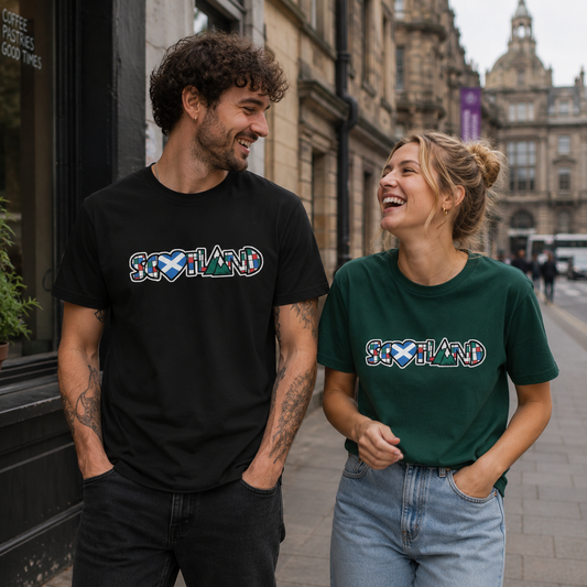 Scotland Sticker T-Shirt (+colours)