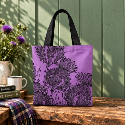 Black Thistle Heavyweight Tote - lilac