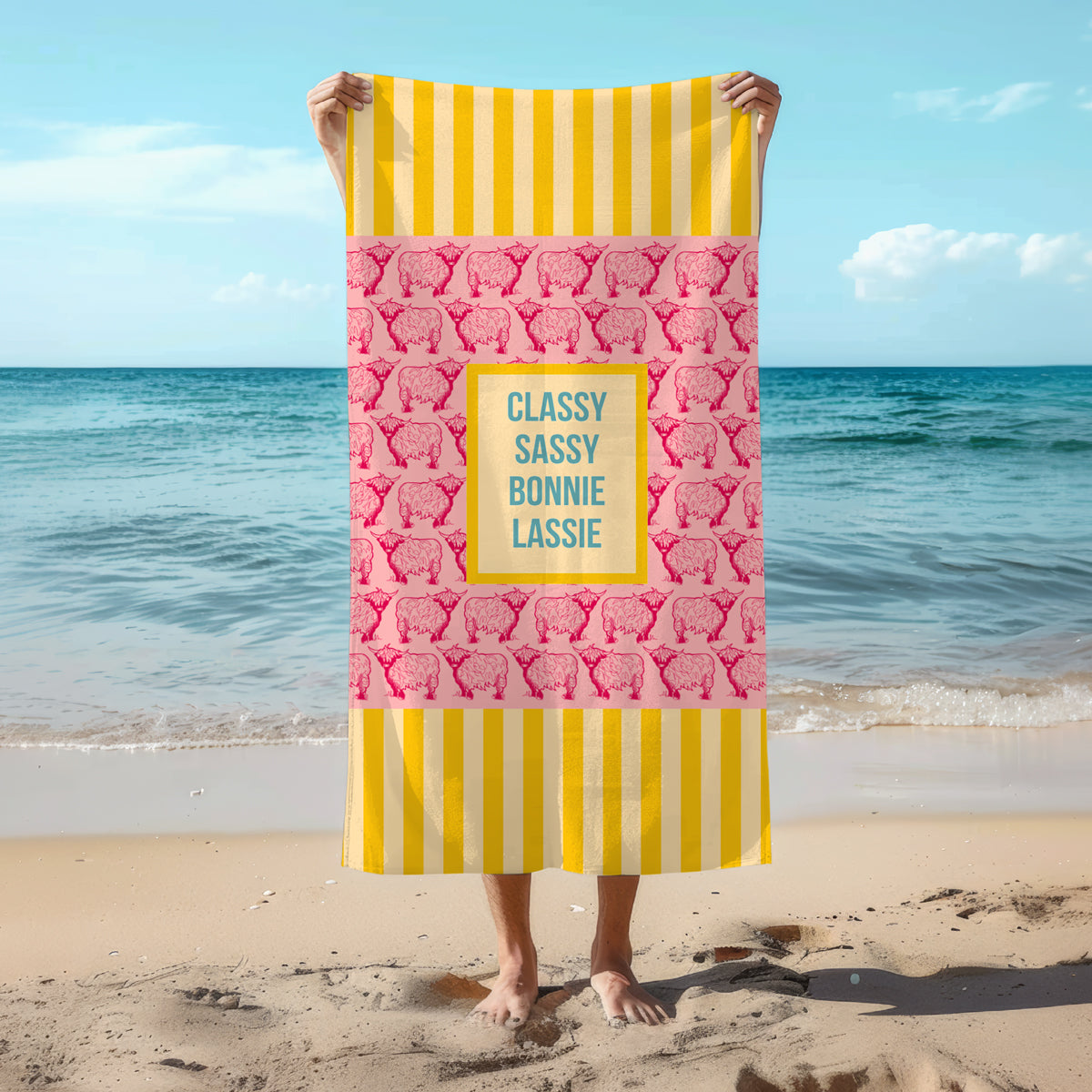 Classy Cow Beach Towel