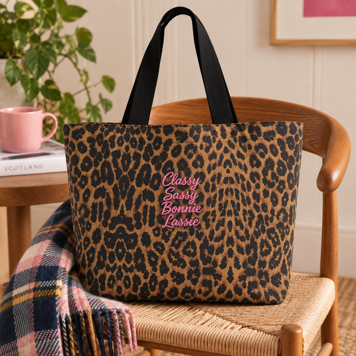 Classy Lassie Leopard Print Carryall Tote