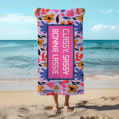 Classy Lassie Beach Towel