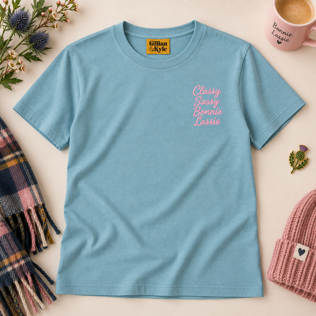 Classy Lassie Embroidered T-shirt