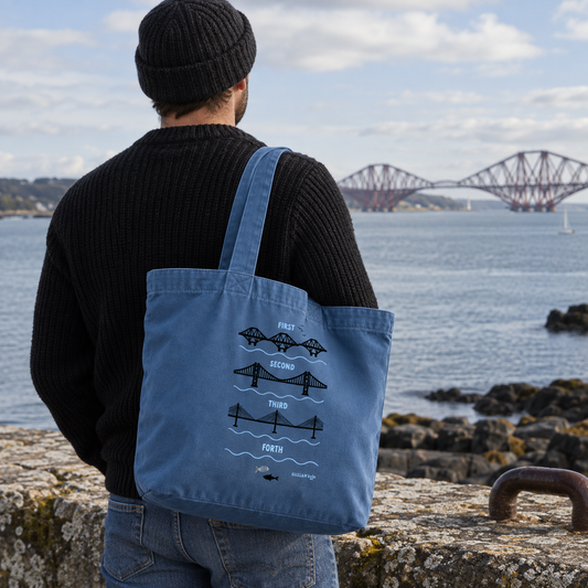 Forth Bridges Denim Shopper
