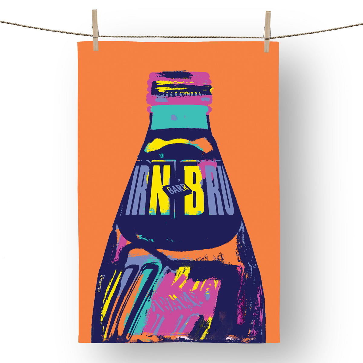 IRN-BRU Orange Pop Tea Towel