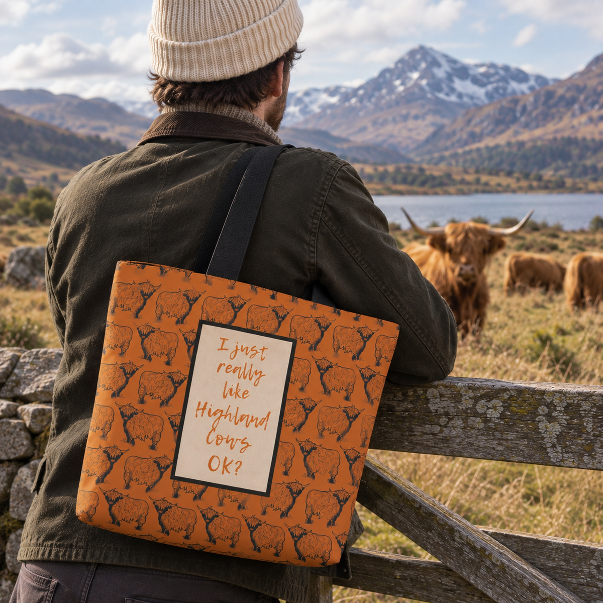 Highland Cow Confession Sturdy Tote (+colours)