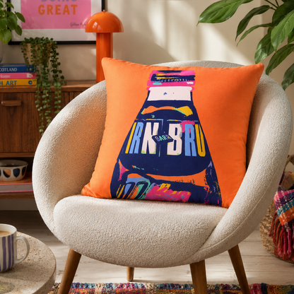 IRN-BRU Big Bottle Cushion