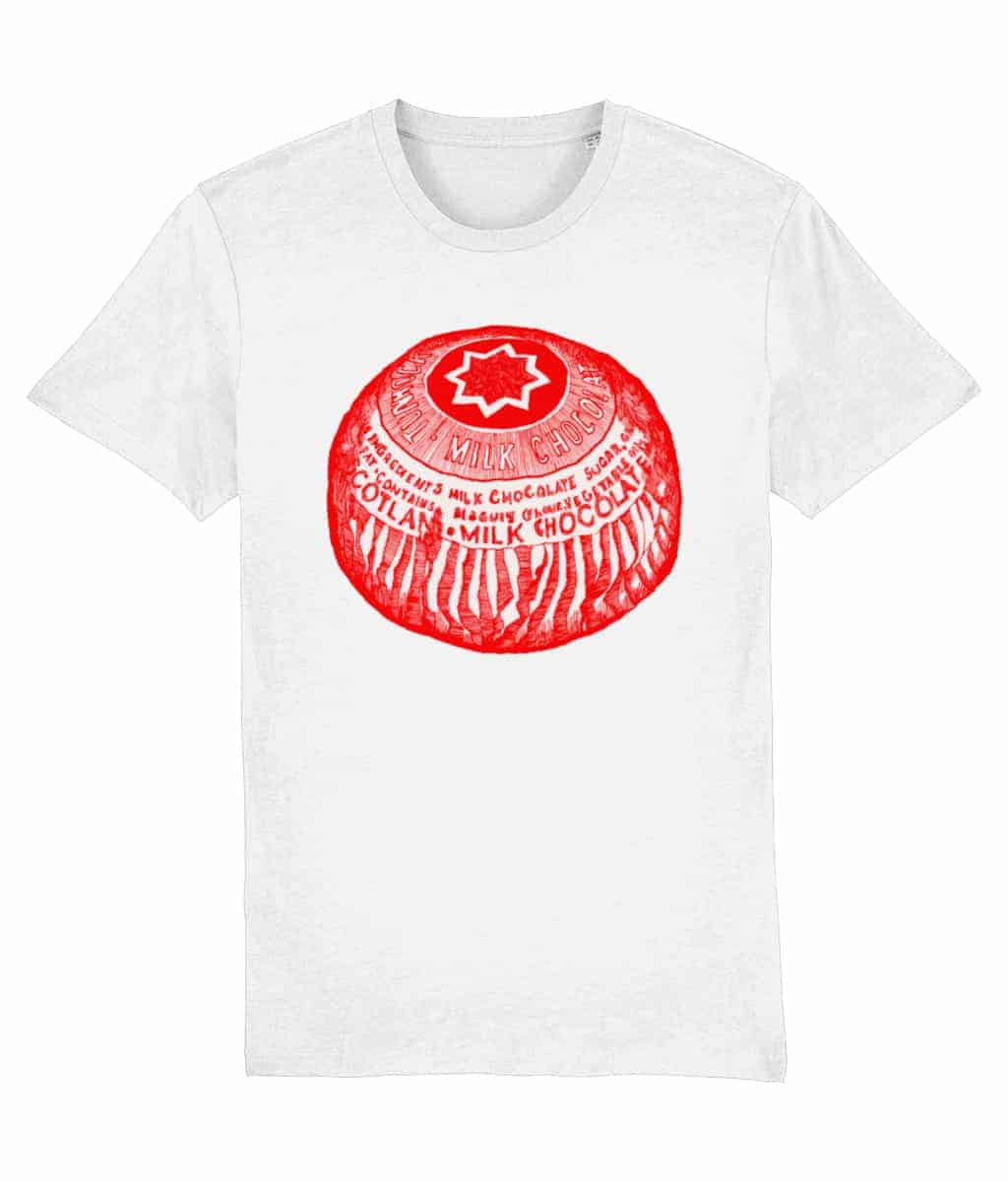 Tunnock's Tea Cake Unisex T-shirt (white)