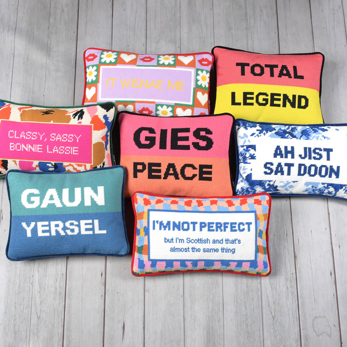 Total Legend Needlepoint Cushion