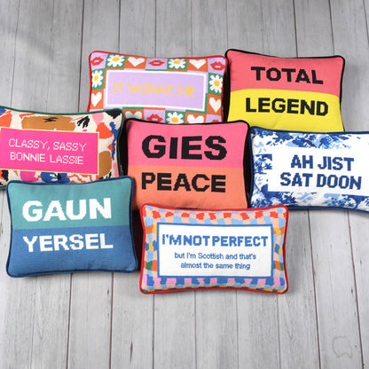 Total Legend Needlepoint Cushion