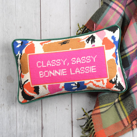 Classy, Sassy Lassie Needlepoint Cushion