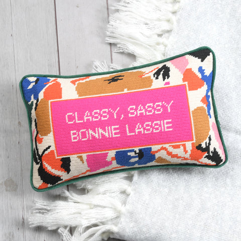 Classy, Sassy Lassie Needlepoint Cushion