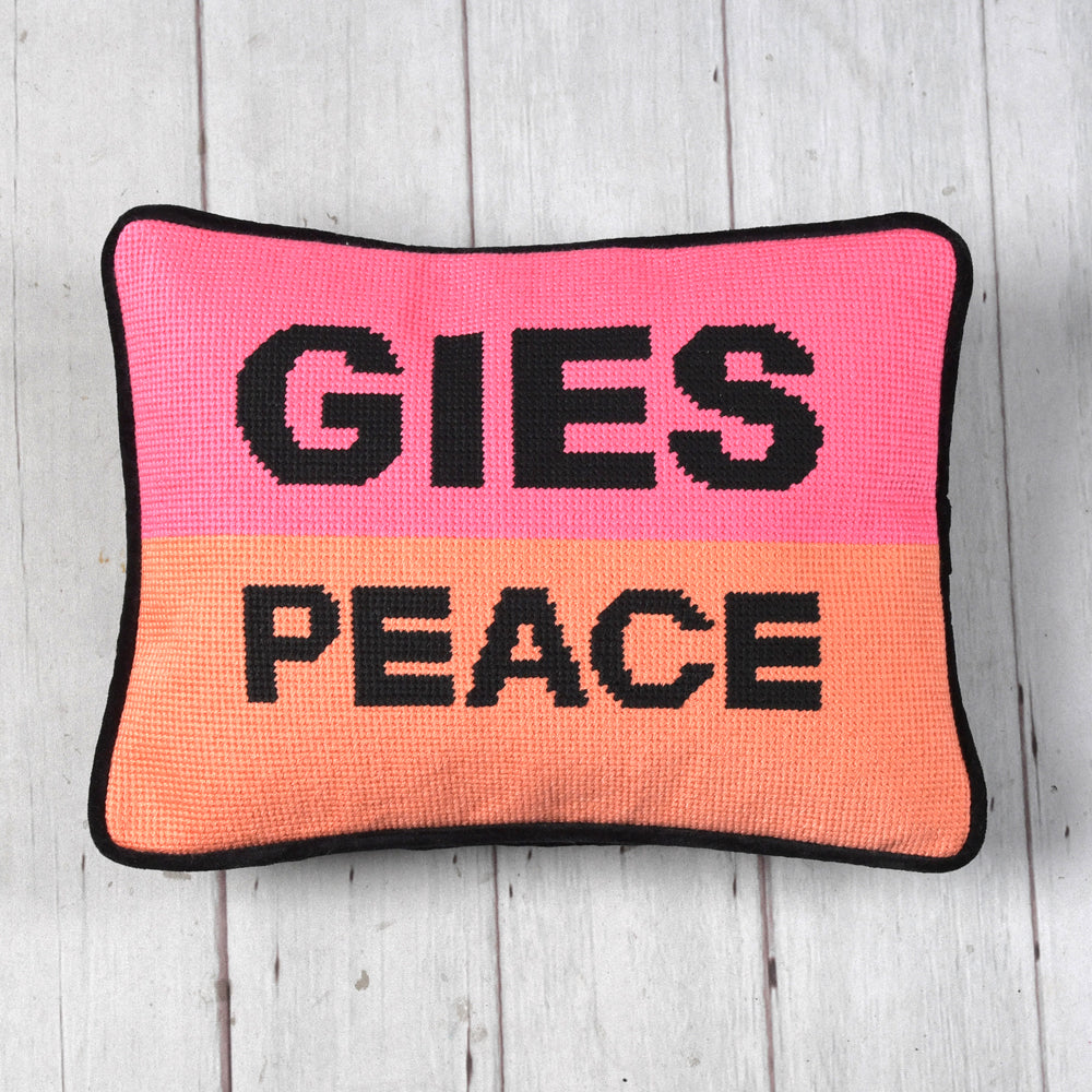 Gies Peace Needlepoint Cushion