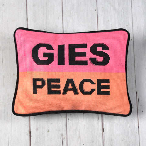 Gies Peace Needlepoint Cushion