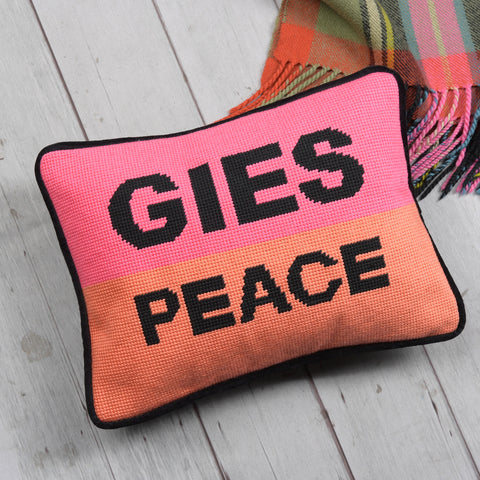Gies Peace Needlepoint Cushion