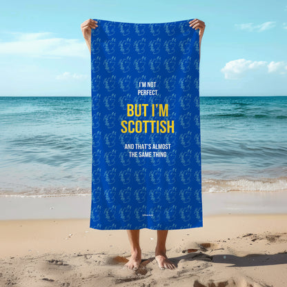 Perfectly Scottish Beach Towel - blues
