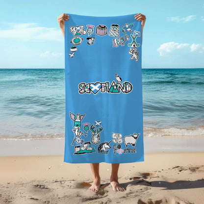 Stuck On Scotland Beach Towel