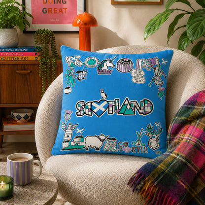 Stuck On Scotland Square Cushion
