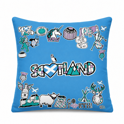 Stuck On Scotland Square Cushion