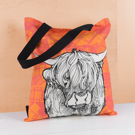 Tartan Cow Heavyweight Tote